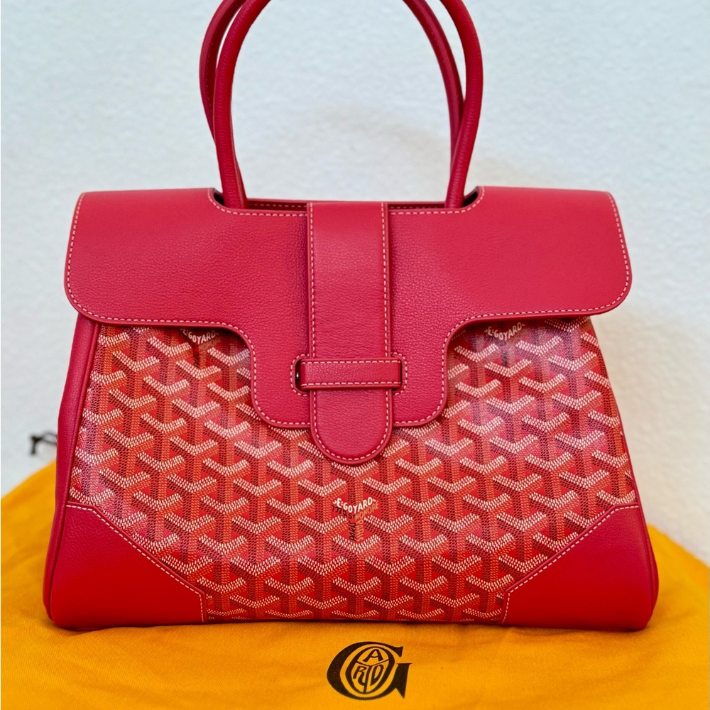 Goyard Pink and Red Satchel